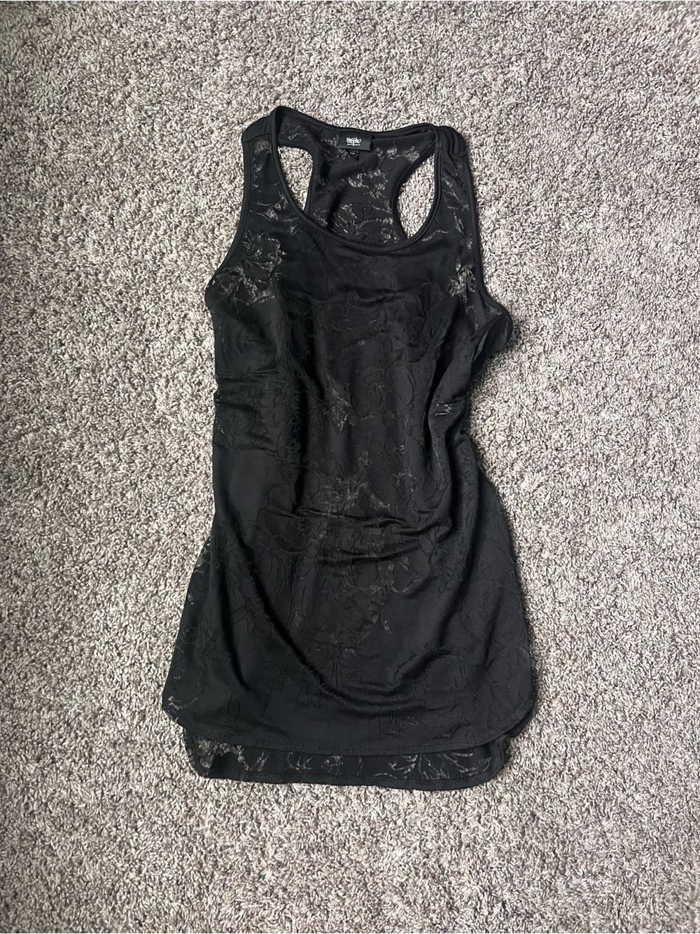 Mossimo Black Lace Racerback Tank Top -